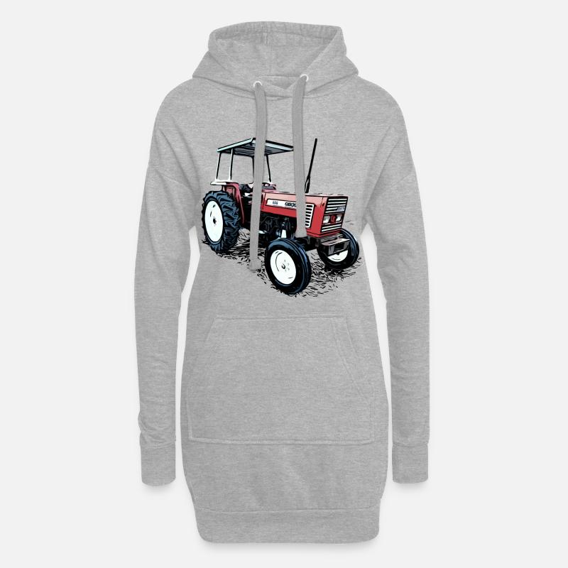 Traktor 666 - Hoodie-Kleid - Grau meliert