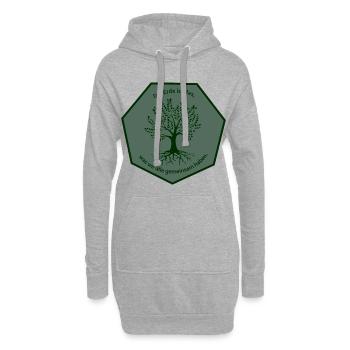 Baum Wappen - Hoodie-Kleid - Grau meliert - Vorne