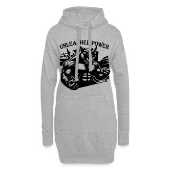 Nashorn Kraftsport Unleashed Power - Hoodie-Kleid - Grau meliert - Vorne