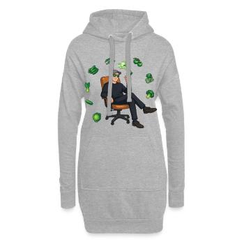 BE GREEN #2 – nette Leute - Hoodie-Kleid - Grau meliert - Vorne