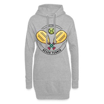 Ich kann kein Padel haben - Hoodie-Kleid - Grau meliert - Vorne