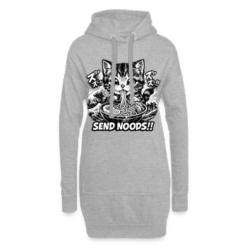 Send Noods Ramen Bowl Kawaii Japanese - Hoodie-Kleid - Grau meliert - Vorne