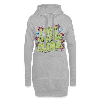 Vet Tech I Vet Therefore I Cuddle Animal Lover - Hoodie-Kleid - Grau meliert - Vorne