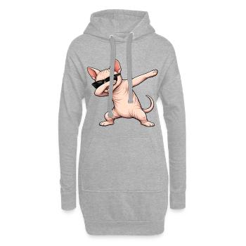 Dabbing Sphynx Katze - Hoodie-Kleid - Grau meliert - Vorne