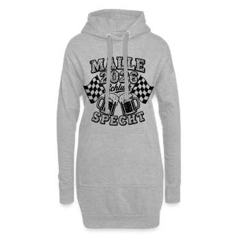 Malle 2026 Schluckspecht on Tour - Hoodie-Kleid - Grau meliert - Vorne