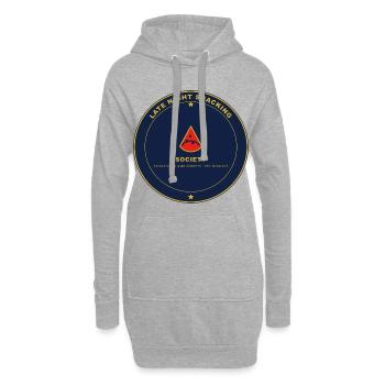 Nacht Snack Gesellschaft Emblem - Hoodie-Kleid - Grau meliert - Vorne