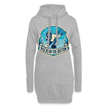 PUCK ON THE BOTTOM - Hoodie-Kleid - Grau meliert - Vorne