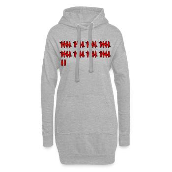 Strichliste Ergebnis 42 - Hoodie-Kleid - Grau meliert - Vorne