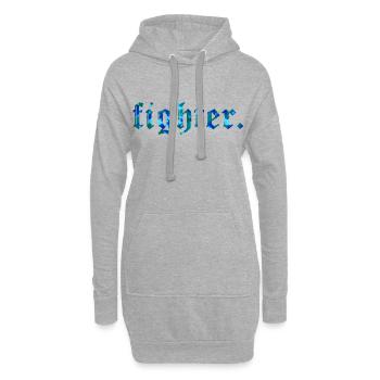 FischerS fighter. blau töne - Hoodie-Kleid - Grau meliert - Vorne