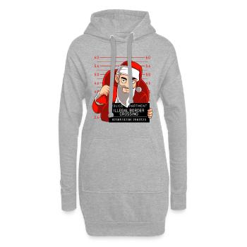 Nicholas passe illégalement la frontière - Sweat-shirt à capuche long Femme - gris chiné - Devant