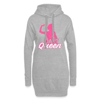 Dart Queen Dart Player Dart Queen Cadeau - Sweat-shirt à capuche long Femme - gris chiné - Devant