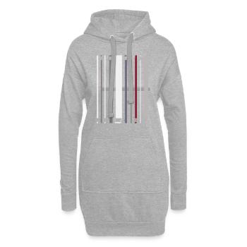Stylish Abstract Two - Hoodie-Kleid - Grau meliert - Vorne