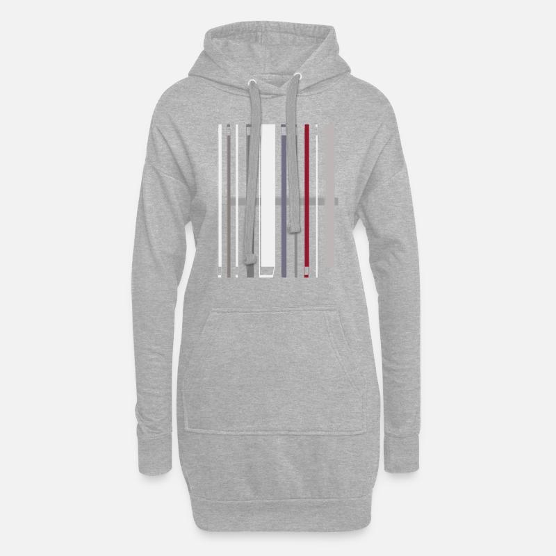 Stylish Abstract Two - Hoodie-Kleid - Grau meliert