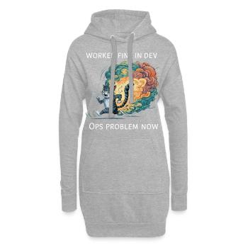 DevOps - Sweat-shirt à capuche long Femme - gris chiné - Devant