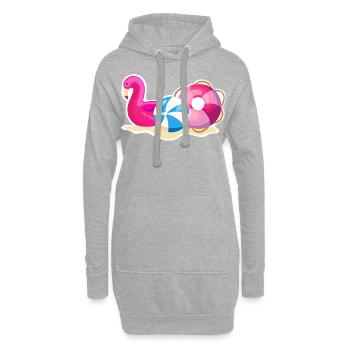 Jouets de plage - Sweat-shirt à capuche long Femme - gris chiné - Devant
