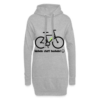 E-Bike Pedelec drôle cadeau vélo vélo eMTB roue - Sweat-shirt à capuche long Femme - gris chiné - Devant