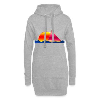 Segelyacht Sea Sun - Hoodie-Kleid - Grau meliert - Vorne