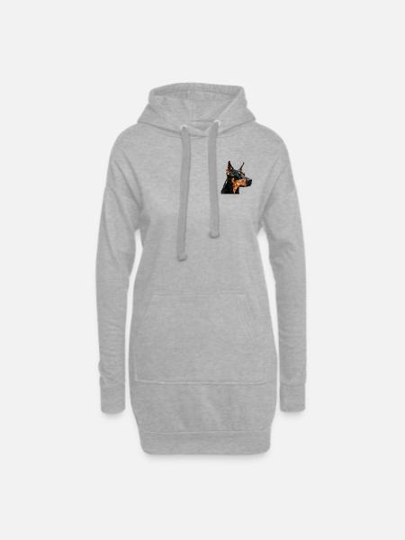 DOBERMAN - Hoodie Dress - heather grey