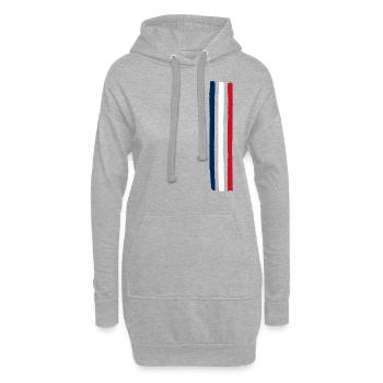 Frankreich - Hoodie-Kleid - Grau meliert - Vorne