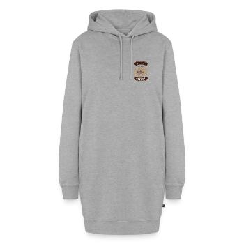 juste une fille qui aime le café - Sweat-shirt à capuche long Femme - gris chiné - Devant
