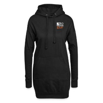 hit and never quit - Hoodie-Kleid - Schwarz - Vorne