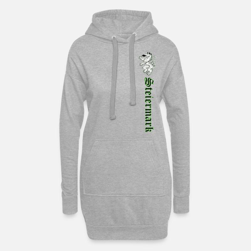 Steiermark - Hoodie-Kleid - Grau meliert