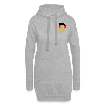 Équipes sportives allemandes - Donnez-moi un D ! - Sweat-shirt à capuche long Femme - gris chiné - Devant
