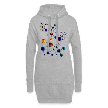 Où le chemin nous mène - patterncontest - Sweat-shirt à capuche long Femme - gris chiné - Devant