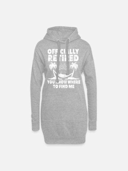 Retired holiday hammock retiree retirement - Hoodie Dress - heather grey