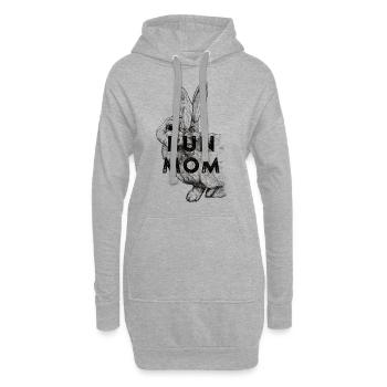 Bun Mom - Hoodie-Kleid - Grau meliert - Vorne