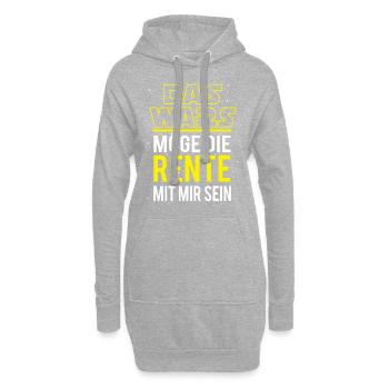 Rentner Das Wars Rente - Hoodie-Kleid - Grau meliert - Vorne