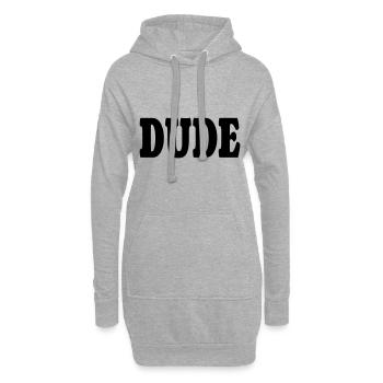 Dude Lebowski - Hoodie-Kleid - Grau meliert - Vorne