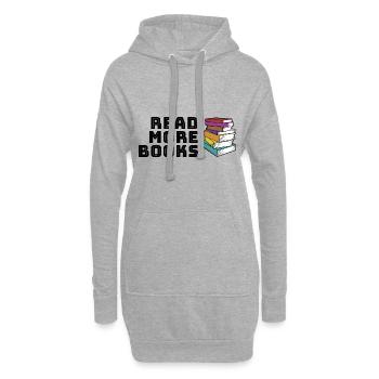 Read more books - Sweat-shirt à capuche long Femme - gris chiné - Devant