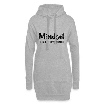 MINDSET IS EVERYTHING - Hoodie-Kleid - Grau meliert - Vorne