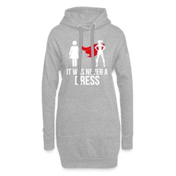 Frauen T-shirt Umhang Geschenk Emanze lustig - Hoodie-Kleid - Grau meliert - Vorne