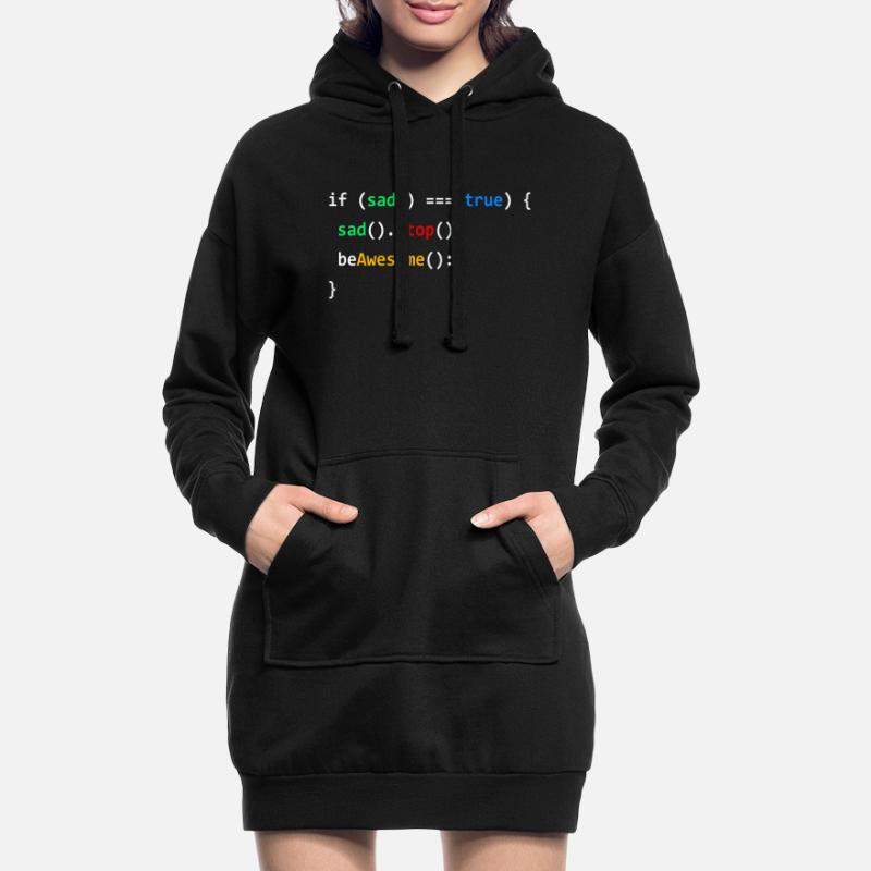If Sad Be Awesome Coding Programming Nerd Gift Hoodie-Kleid