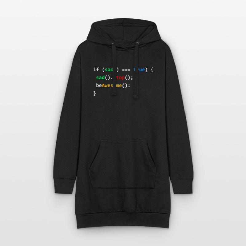 If Sad Be Awesome Coding Programming Nerd Gift Hoodie-Kleid