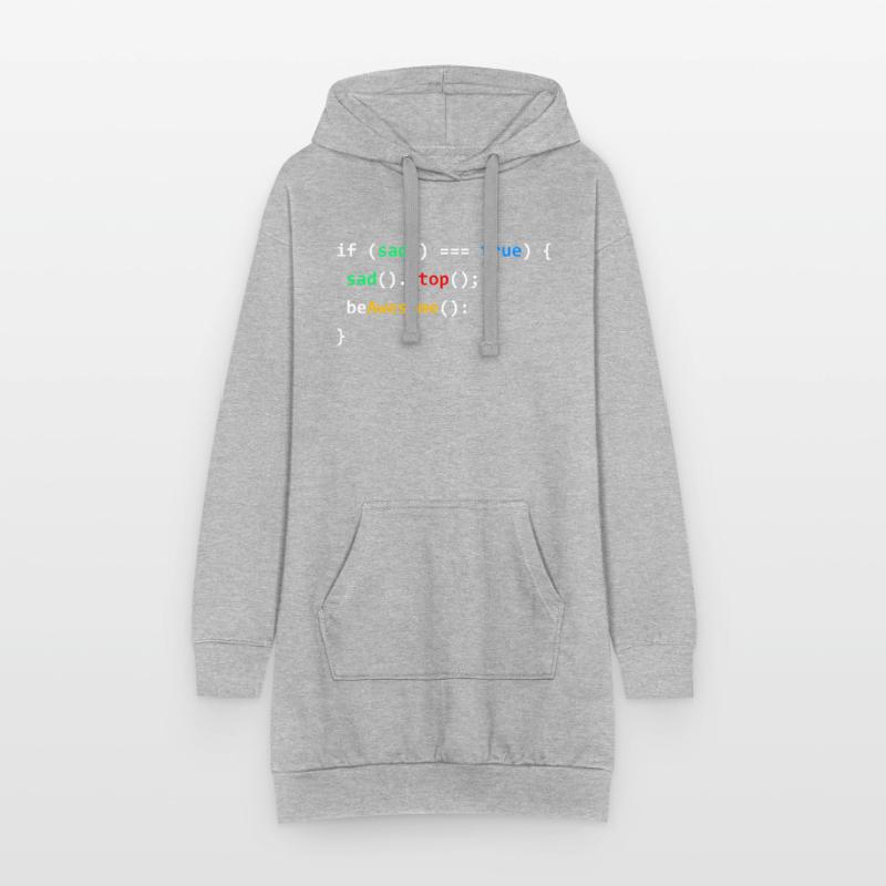 If Sad Be Awesome Coding Programming Nerd Gift Hoodie-Kleid
