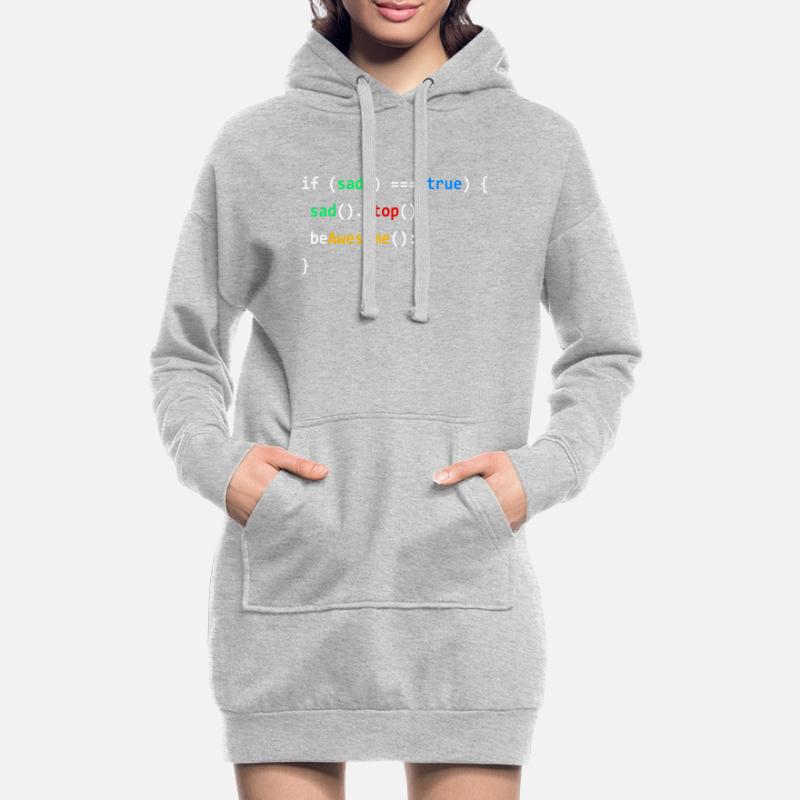 If Sad Be Awesome Coding Programming Nerd Gift Hoodie-Kleid