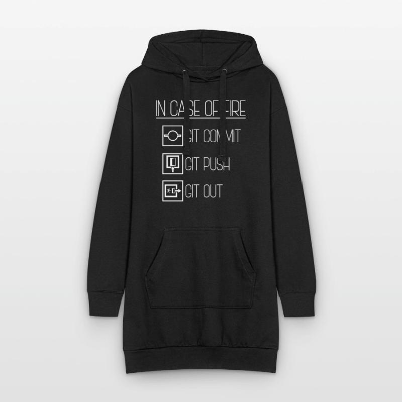 En cas d'incendie Git Commit Coding Programmer Linux Sweat-shirt à capuche long Femme