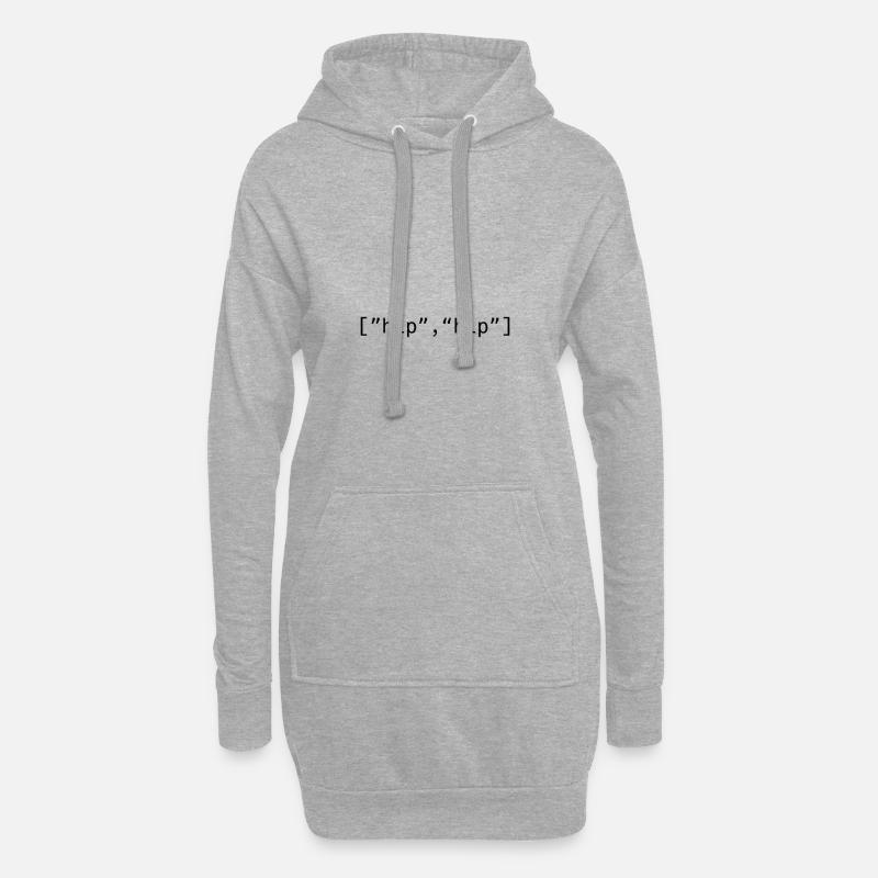 Hip Hip Hooray Programming Array - Hoodie Dress - heather grey