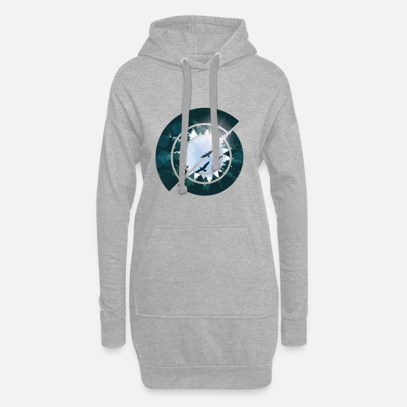 Wald - Hoodie-Kleid - Grau meliert