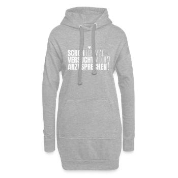 T-Shirt Anmache Verführen Aufreißer Sex Ansprechen - Hoodie-Kleid - Grau meliert - Vorne
