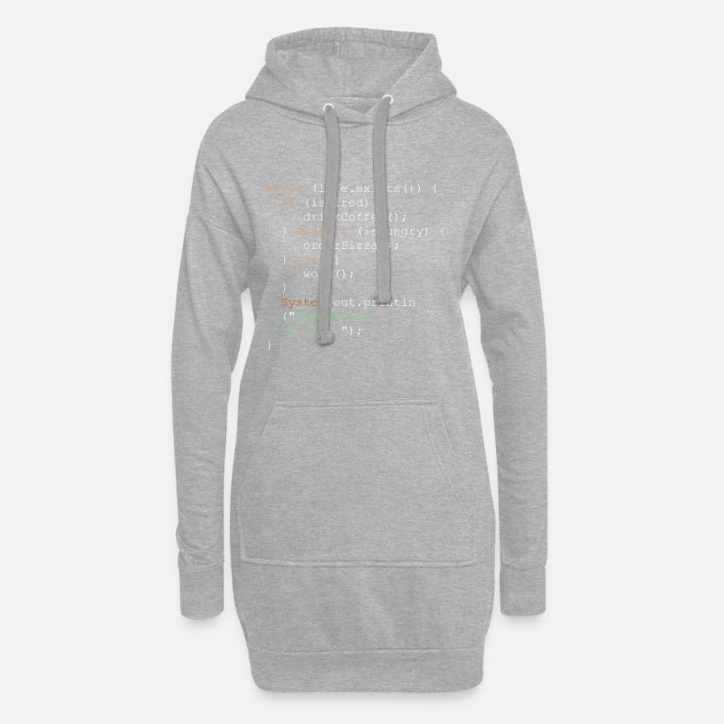 Programming, programmer and program code - Hoodie Dress - heather grey