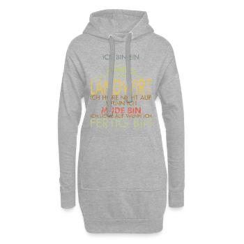 Traktor - Landwirt - Landwirtschaft - Agrar Lustig - Hoodie-Kleid - Grau meliert - Vorne