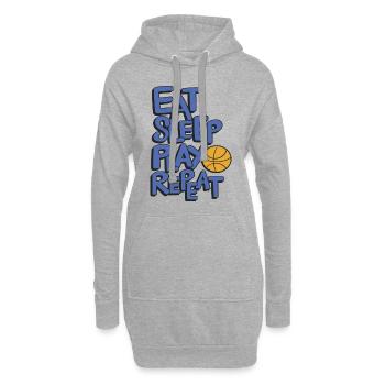 EAT SLEEP PLAY BASKETBALL REPEAT - Hoodie-Kleid - Grau meliert - Vorne
