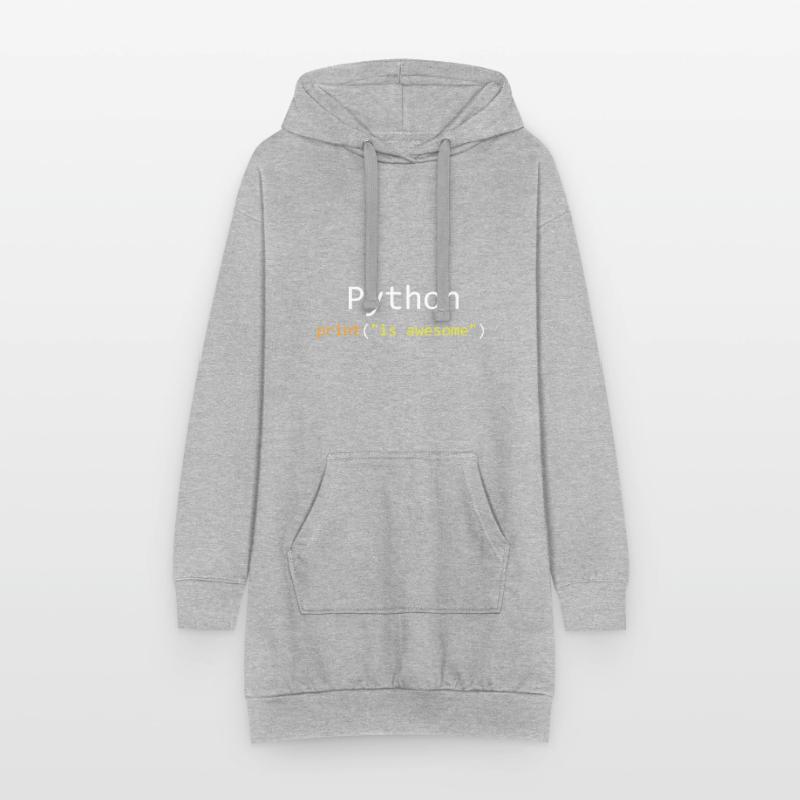 Python is awesome Sweat-shirt à capuche long Femme