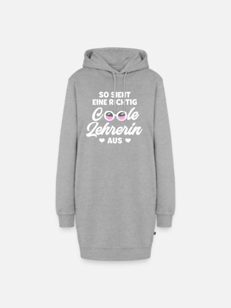 Lehrerin - Hoodie-Kleid - Grau meliert