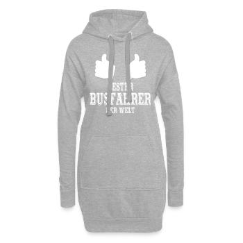 bester busfahrer der welt - Hoodie-Kleid - Grau meliert - Vorne