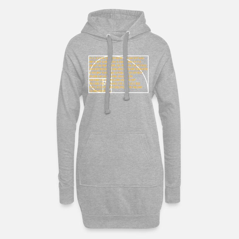Fibonacci formula number sequence - Hoodie Dress - heather grey